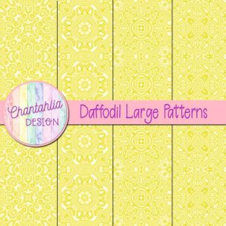 Free daffodil large patterns digital papers