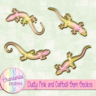 Free dusty pink and daffodil gem geckos