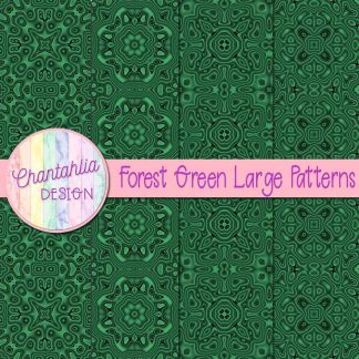 Free forest green large patterns digital papers