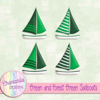 Free green and forest green sailboats