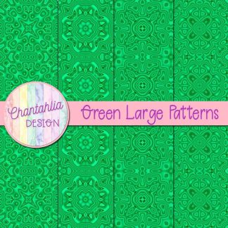 Free green large patterns digital papers