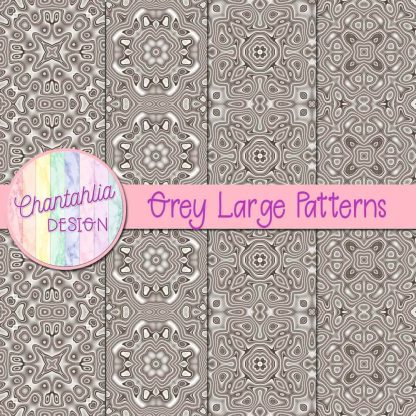 Free grey large patterns digital papers