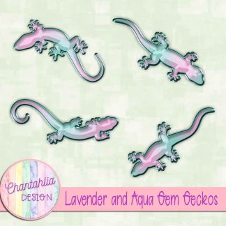 Free lavender and aqua gem geckos