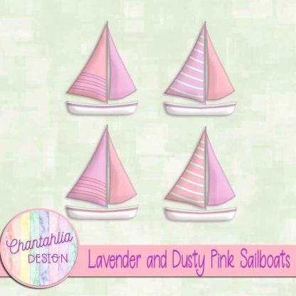 Free lavender and dusty pink sailboats