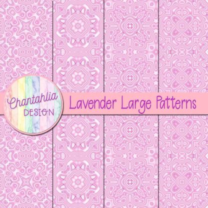 Free lavender large patterns digital papers