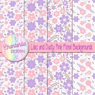 Free lilac and dusty pink floral backgrounds