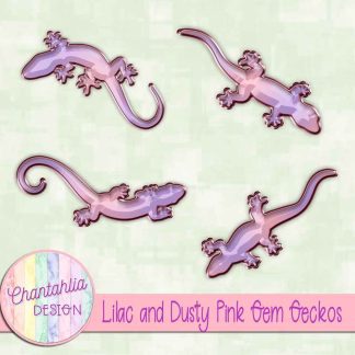 Free lilac and dusty pink gem geckos