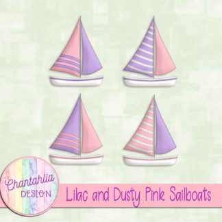 Free lilac and dusty pink sailboats