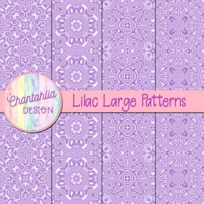 Free lilac large patterns digital papers