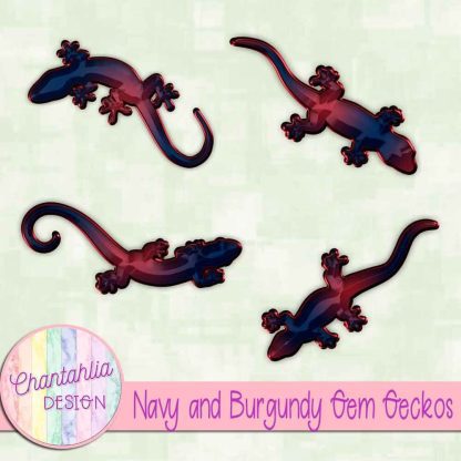 Free navy and burgundy gem geckos