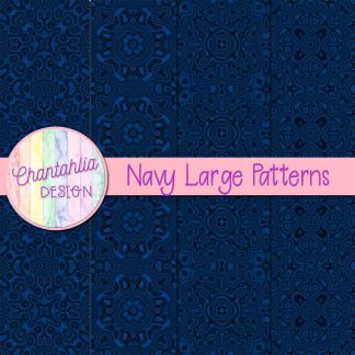 Free navy large patterns digital papers