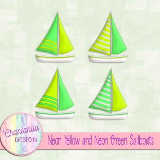 Free neon yellow and neon green sailboats