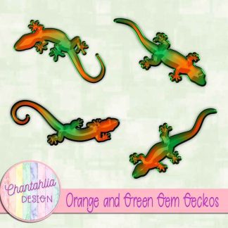 Free orange and green gem geckos