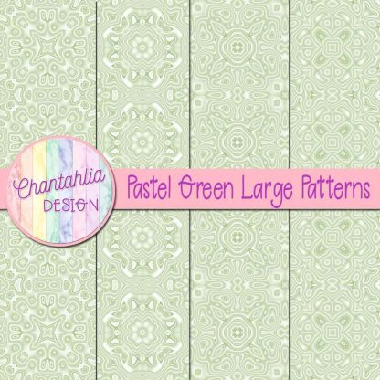 Free pastel green large patterns digital papers