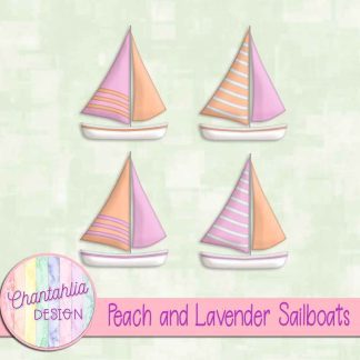 Free peach and lavender sailboats