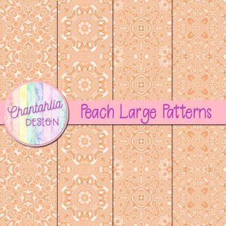 Free peach large patterns digital papers