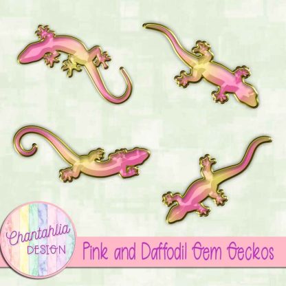 Free pink and daffodil gem geckos