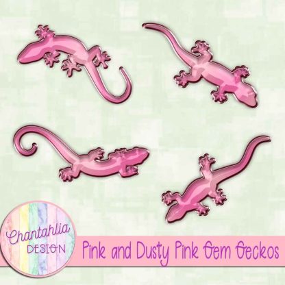 Free pink and dusty pink gem geckos