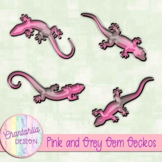 Free pink and grey gem geckos