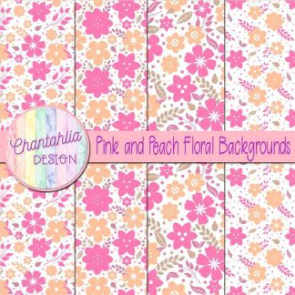 Free pink and peach floral backgrounds