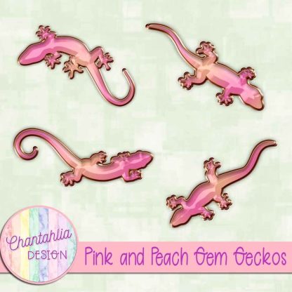 Free pink and peach gem geckos