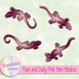 Free plum and dusty pink gem geckos