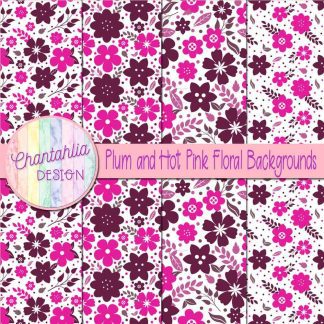 Free plum and hot pink floral backgrounds