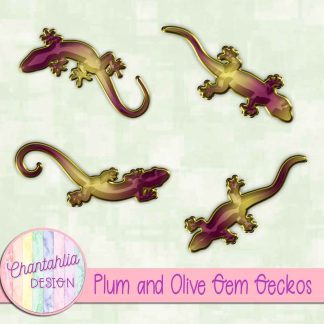 Free plum and olive gem geckos