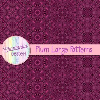 Free plum large patterns digital papers