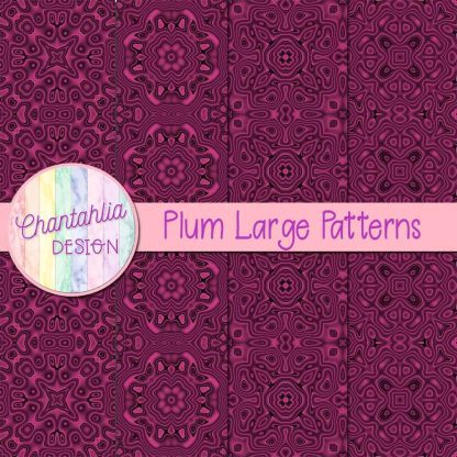 Free plum large patterns digital papers