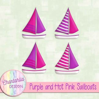 Free purple and hot pink sailboats