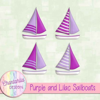 Free purple and lilac sailboats