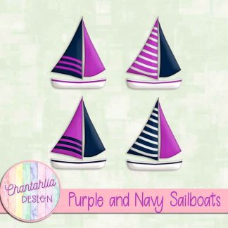Free purple and navy sailboats