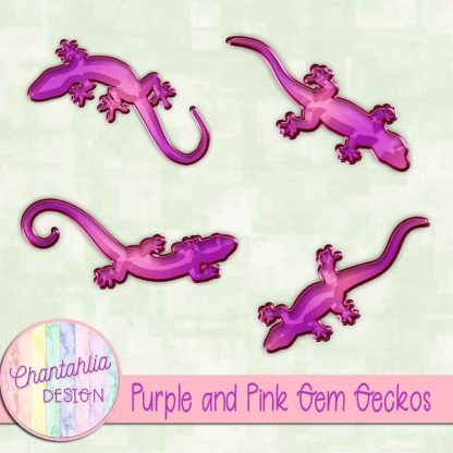 Free purple and pink gem geckos