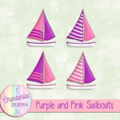 Free purple and pink sailboats