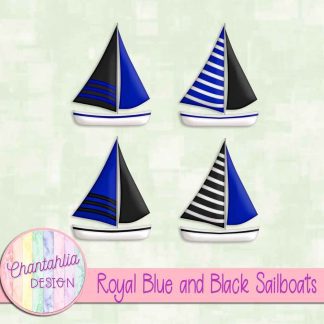 Free royal blue and black sailboats