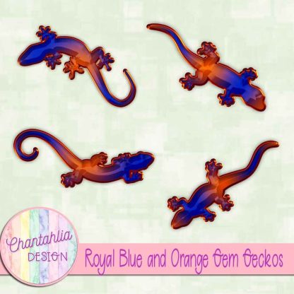 Free royal blue and orange gem geckos