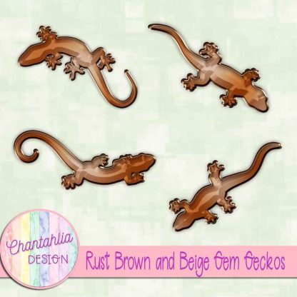 Free rust brown and beige gem geckos