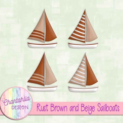 Free rust brown and beige sailboats