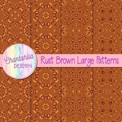 Free rust brown large patterns digital papers