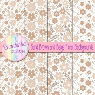 Free sand brown and beige floral backgrounds