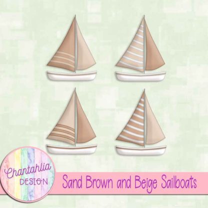 Free sand brown and beige sailboats