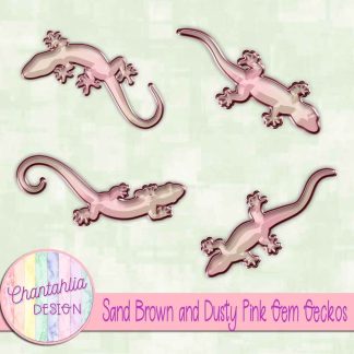 Free sand brown and dusty pink gem geckos