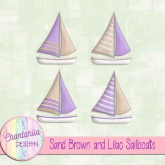 Free sand brown and lilac sailboats