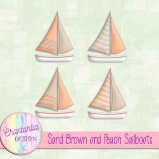Free sand brown and peach sailboats