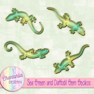Free sea green and daffodil gem geckos