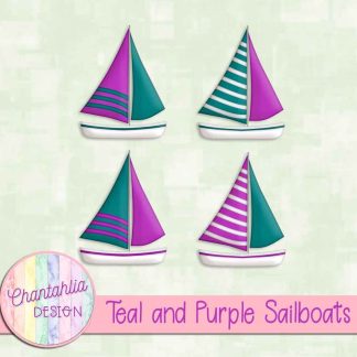 Free teal and purple sailboats