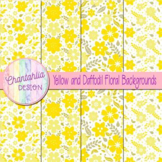 Free yellow and daffodil floral backgrounds