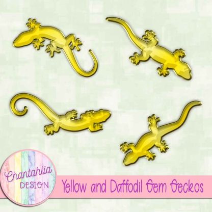Free yellow and daffodil gem geckos
