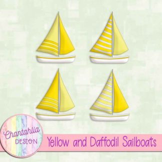 Free yellow and daffodil sailboats